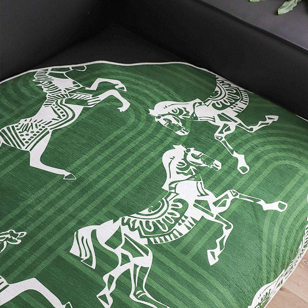SOGA Two-Seater Green Horse Print 90x180cm Throw Blanket Sofa Cover $ 111