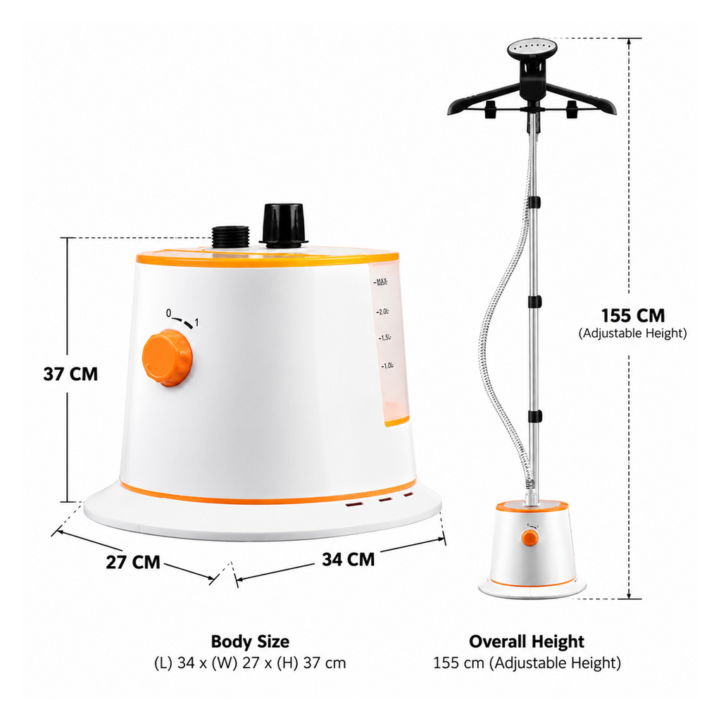 SOGA Garment Steamer Portable Cleaner Steam Iron 125