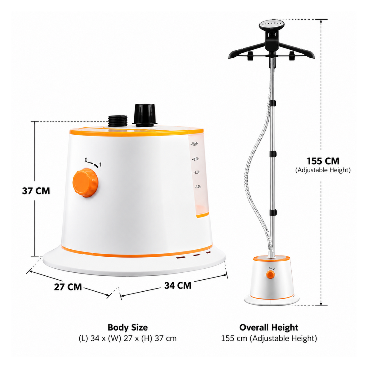 SOGA Garment Steamer Portable Cleaner Steam Iron 125