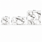 SOGA Peel & Stick Floor and Wall Tiles 30 x 30cm 10 Pack Black White Faux Marble