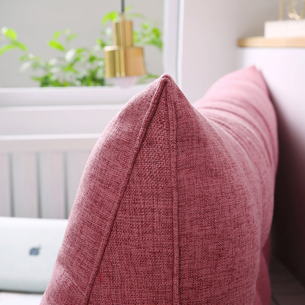 SOGA 180cm Crabapple Red Triangular Wedge Bed Pillow Headboard Backrest Bedside Tatami Cushion Home Decor