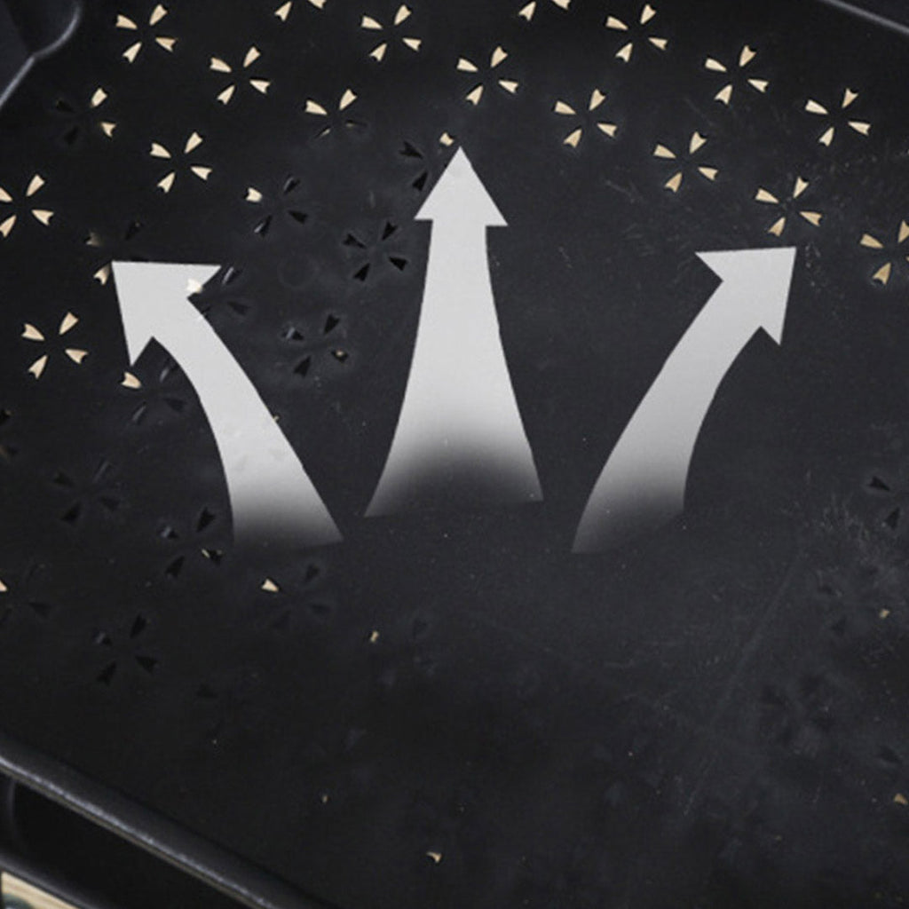 SOGA 2X 3 Tier Steel Black Movable Kitchen Cart Multi-Functional Shelves Storage Organizer with Wheels