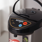 SOGA 2X 3.8L Silver Stainless Steel Electric Thermal Pot Dispenser with 3 Dispensing Modes