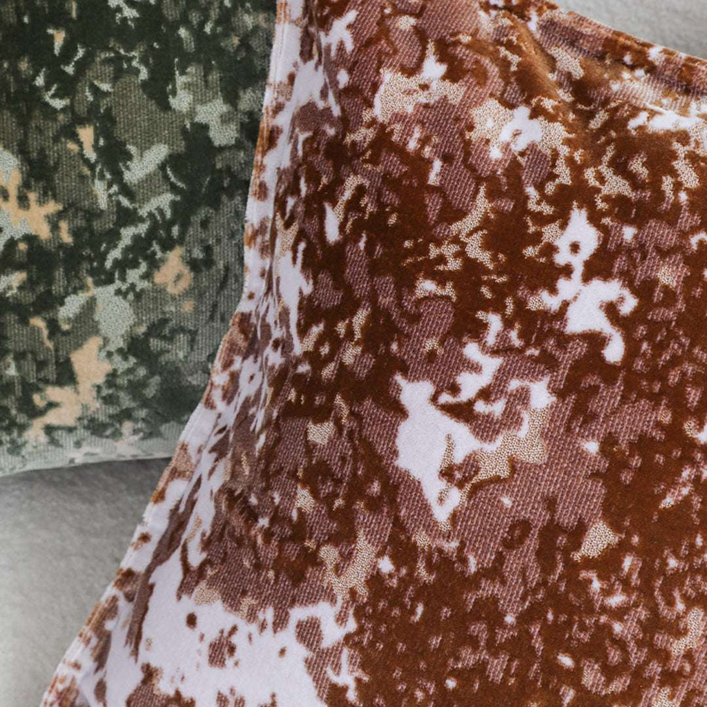 SOGA 2X 50cm Brown White Crushed Velvet Decorative Throw Pillow $ 129