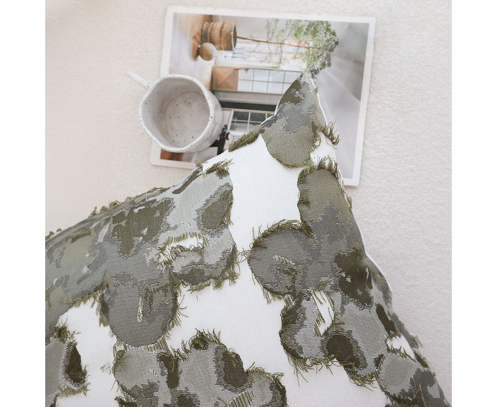 SOGA 45cm Abstract Gray Floral Watercolor Print Contemporary Throw Pillow