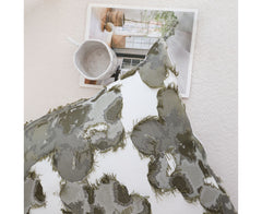 SOGA 45cm Abstract Gray Floral Watercolor Print Contemporary Throw Pillow