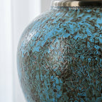 SOGA 21x22cm Light Blue Small Ceramic Flower Vase Elegant Living Room Home Decor