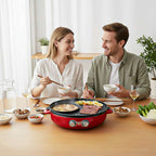 SOGA 2-in-1 42CM Electric Hot Pot BBQ Grill Maifan Stone Non-Stick Coating 2100W $ 188