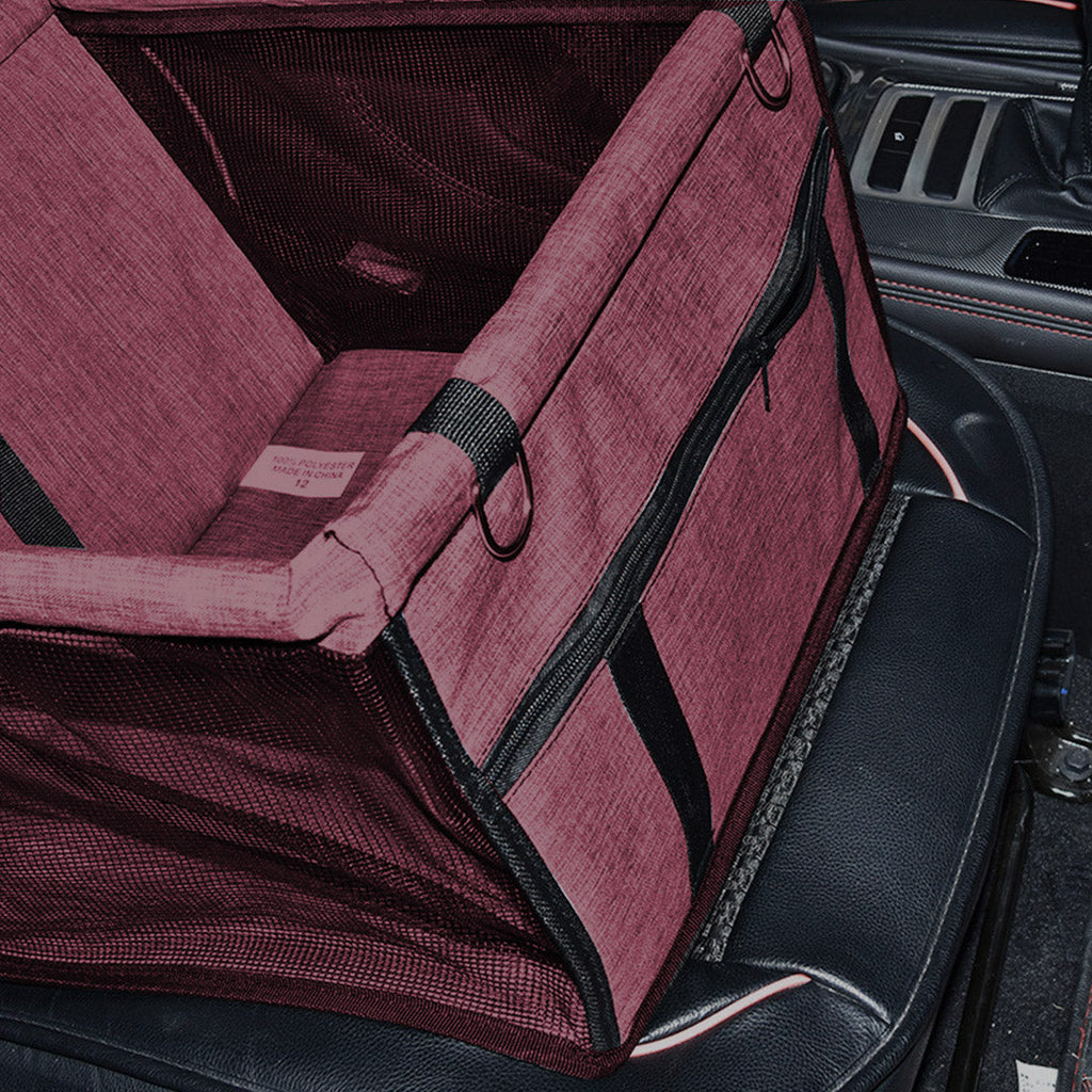 SOGA 2X Waterproof Pet Booster Car Seat Breathable Mesh Safety Travel Portable Dog Carrier Bag