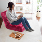 SOGA Floor 2x Recliner Folding Lounge Sofa Futon Couch Folding Chair Cushion Red Burgundy