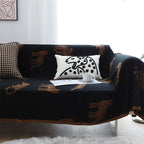 SOGA 2X Black Brown Animal Print Throw Blanket 130x180cm Polyester $ 189