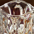 SOGA 29.8cm Golden Amber Glass Crystal Vase Elegant Modern Home Décor