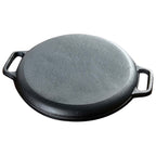 SOGA Dual Burners Cooktop Stove 30cm Cast Iron Frying Pan Skillet and 28cm Induction Fry Pan