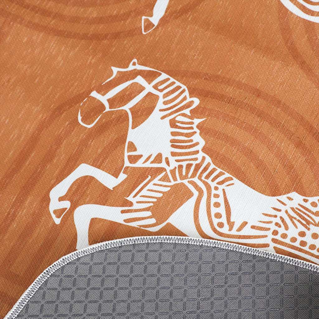 SOGA Two-Seater Orange Horse Print 90x180cm Throw Blanket Sofa Cover $ 111