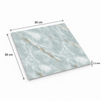SOGA Peel & Stick Floor and Wall Tiles 30 x 30cm 10 Pack Jade Faux Marble