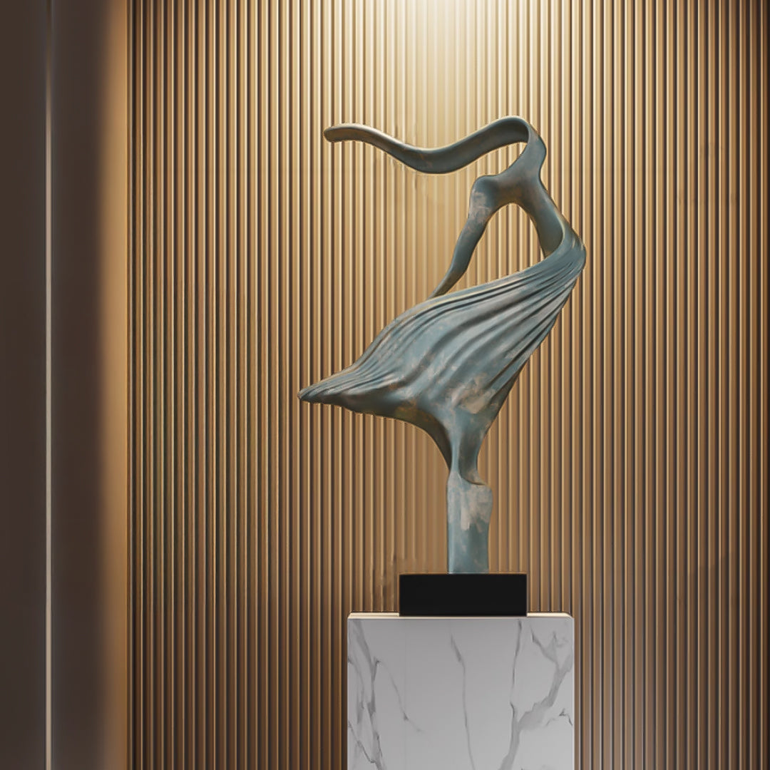 SOGA 65cm Black Abstract Dancer Sculpture – Décor