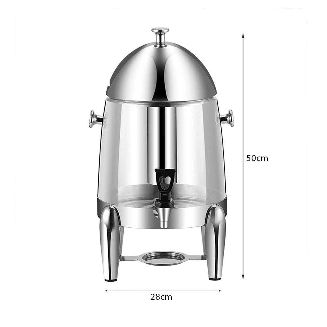 SOGA Stainless Steel 12L Beverage Dispenser Hot and Cold Juice Water Tea Chafer Urn Buffet Drink Container Jug