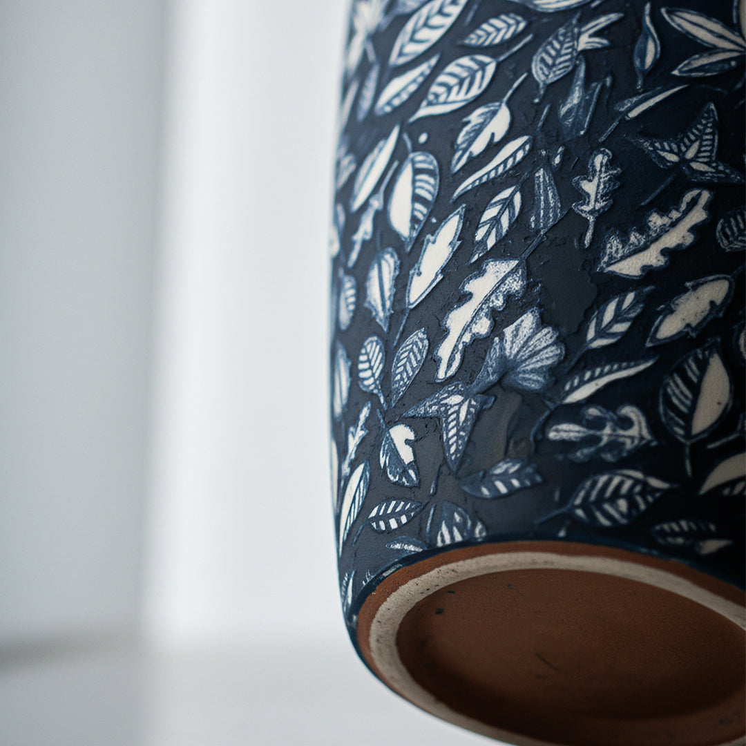 SOGA 35x17cm Blue Large Ceramic Flower Vase Elegant Living Room Home Decor