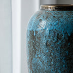 SOGA 30x19cm Light Blue Medium Ceramic Flower Vase Elegant Living Room Home Decor