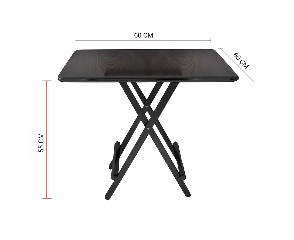 SOGA 2X Black Portable Table Foldable Multifunctional Furniture Home Decor