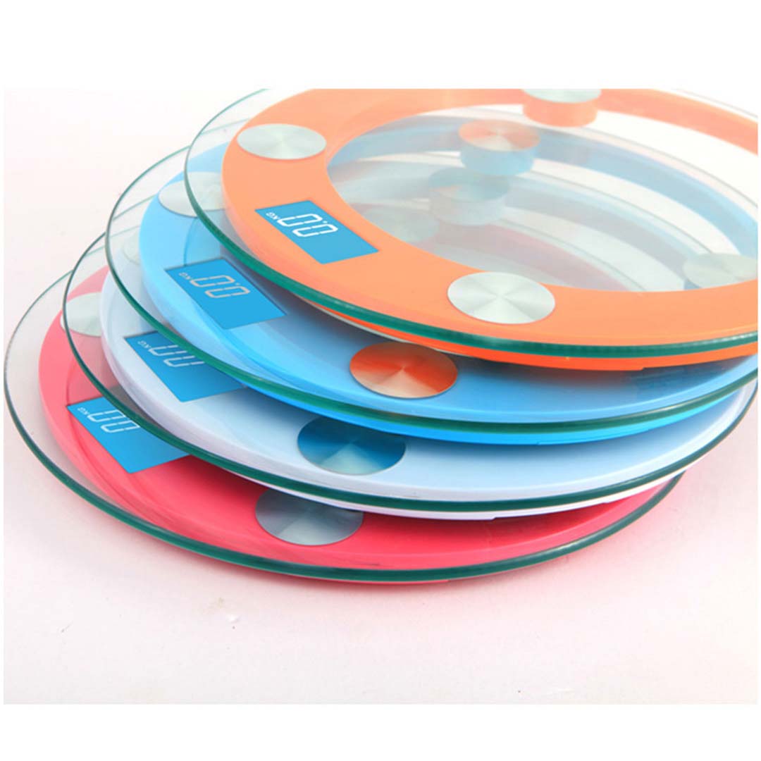 SOGA 180kg Digital Fitness Weight Bathroom Gym Body Glass LCD Electronic Scale White/Orange