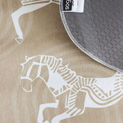 SOGA Four-Seater Beige Horse Print 90x260cm Throw Blanket Sofa Cover $ 144