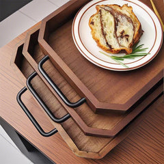 SOGA 33.8x23x5cm Paulownia Wood Serving Tray