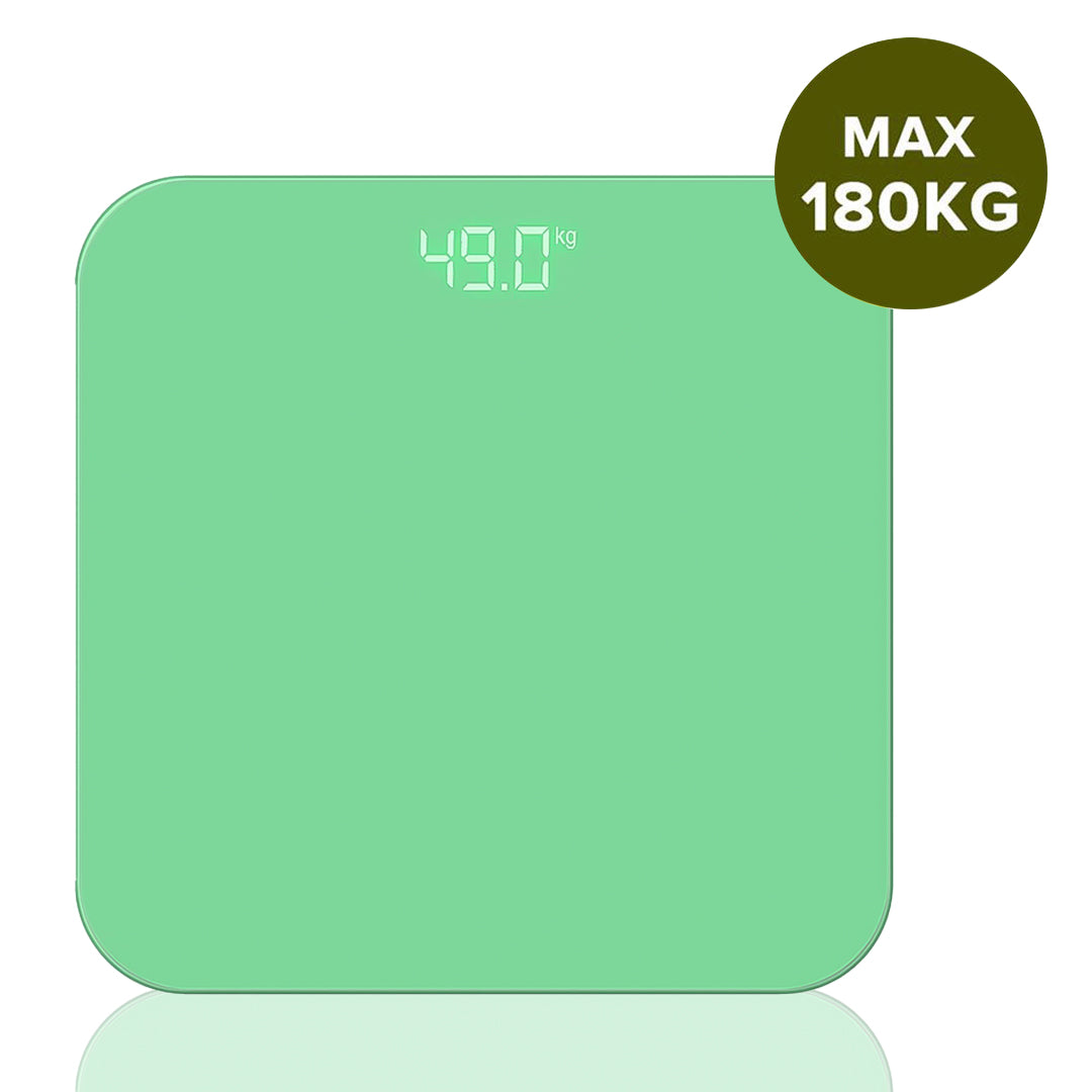 SOGA 2X 180kg Digital Fitness Weight Bathroom Gym Body Glass LCD Electronic Scales Green