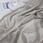 SOGA 2X Beige Geometric Swirl Throw Blanket 130x180cm Polyester $ 155