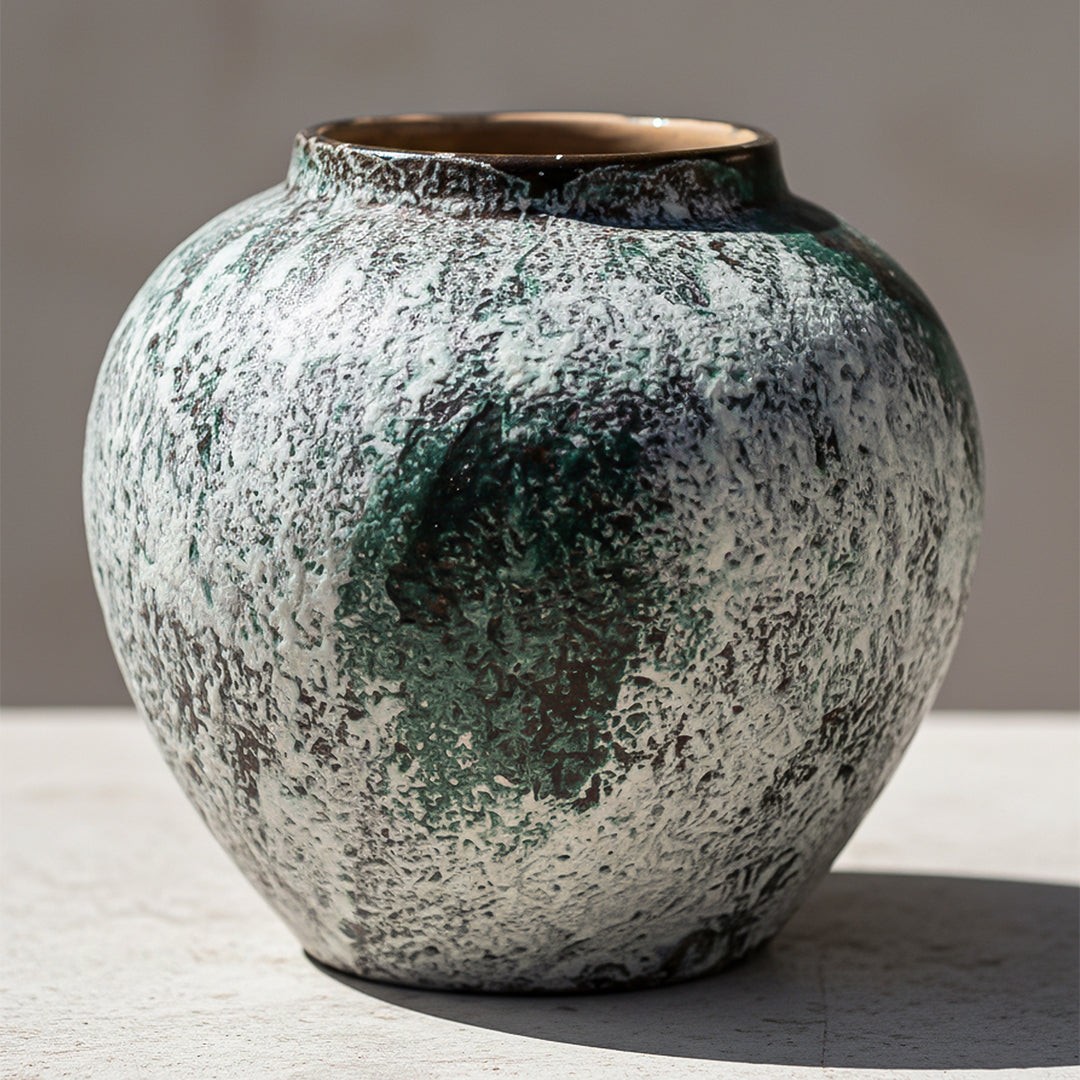 SOGA 21x22cm Green Small Ceramic Flower Vase Elegant Living Room Home Decor