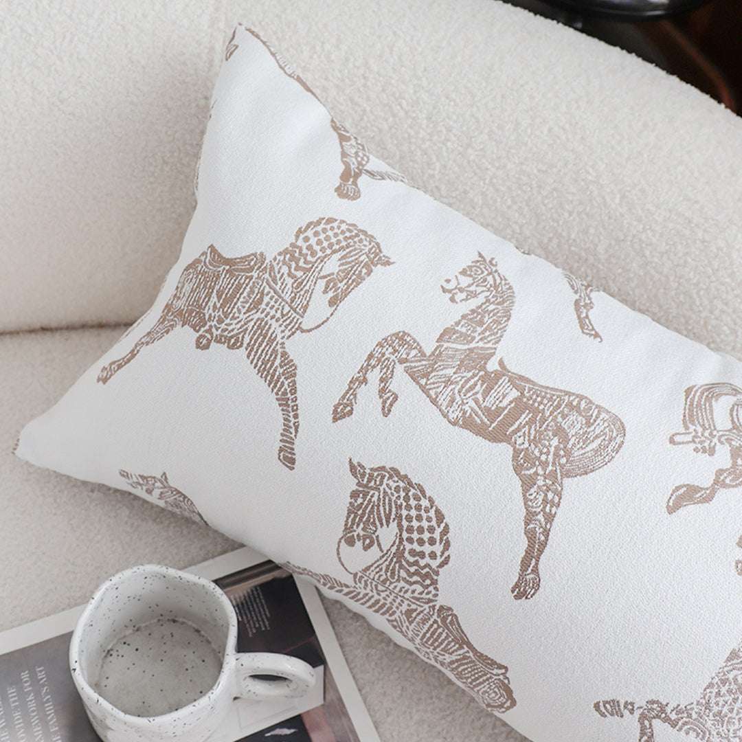 SOGA 2X 35cm White Decorative Horse Pattern Cushion Throw Pillow $ 142