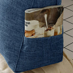 SOGA 100cm Blue Triangular Wedge Bed Pillow Headboard Backrest Bedside Tatami Cushion Home Decor