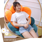 SOGA 2X Green Whimsical Big Flower Shape Cushion Soft Leaning Bedside Pad Floor Plush Pillow Home Decor