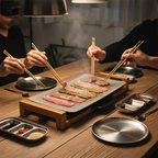 SOGA Kitchenware Bundle – Electric Ceramic BBQ Grill, Silver Grilling Plate & Sauce Pan