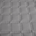 SOGA Grey 153cm Wide Mattress Cover Thick Quilted Stretchable Bed Spread Sheet Protector with Pillow Covers