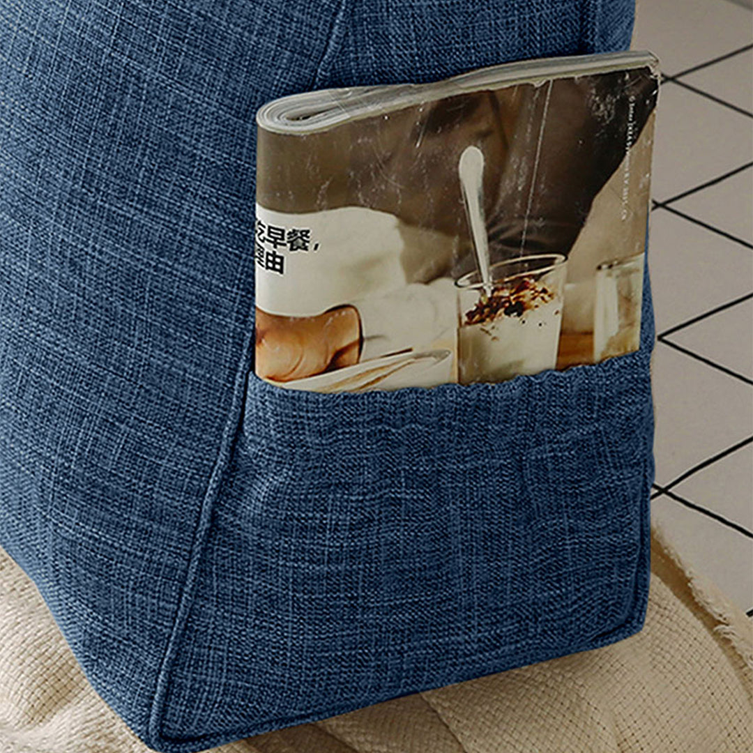 SOGA 2X 100cm Blue Triangular Wedge Bed Pillow Headboard Backrest Bedside Tatami Cushion Home Decor
