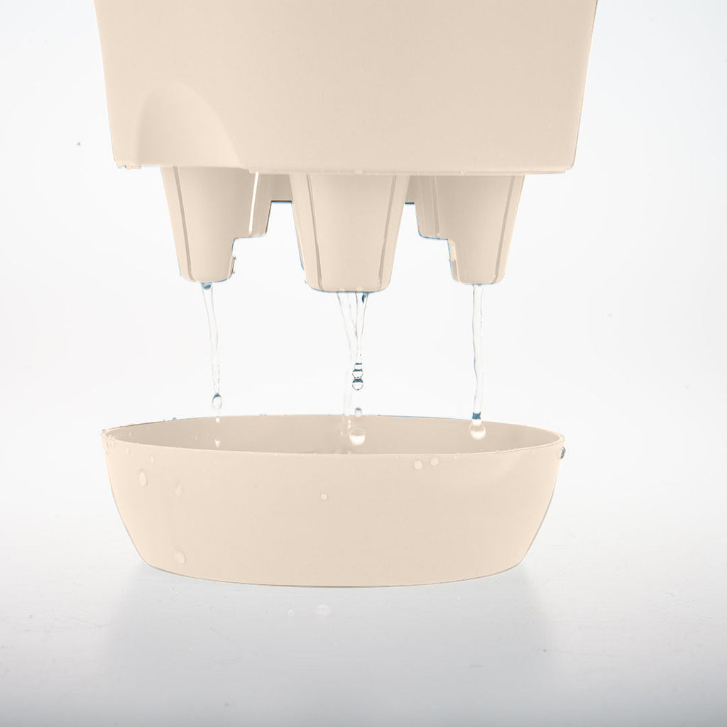 SOGA 19.5cm Plastic Plant Pot Self Watering Planter Flower Bonsai Indoor Outdoor Garden Decor Set of 3