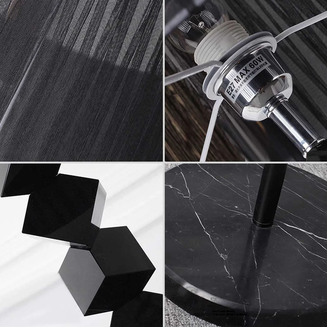 SOGA Floor Lamp Metal Base Standing Light with Dark Shade Tall Lamp