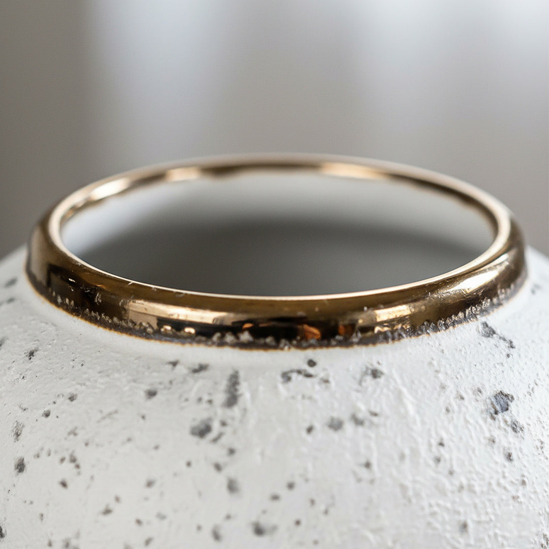 SOGA 30x19cm White and Grey Medium Ceramic Flower Vase Elegant Living Room Home Decor