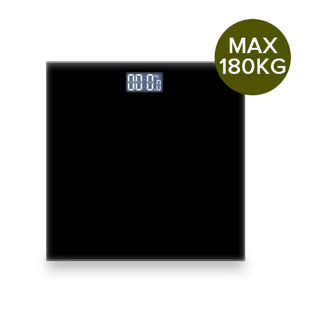 SOGA 2X Black 180kg Digital Fitness Weight Bathroom Gym Body Glass LCD Electronic Scales