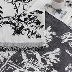 SOGA One-seater White Sofa Cover Tree Print 130x180cm Polyester