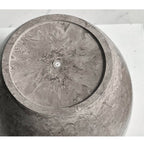 SOGA 2X 32cm Rock Grey Round Resin Plant Flower Pot in Cement Pattern Planter Cachepot for Indoor Home Office