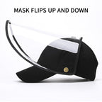 Outdoor Protective Hat for Adults – Full Face HD Shield Cover - White