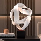 SOGA 41cm White Loop Sculpture – Home Decor