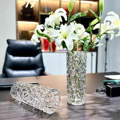 SOGA 14x30cm Heavy Duty Glass Vase Crystal Clear Design for Home Décor