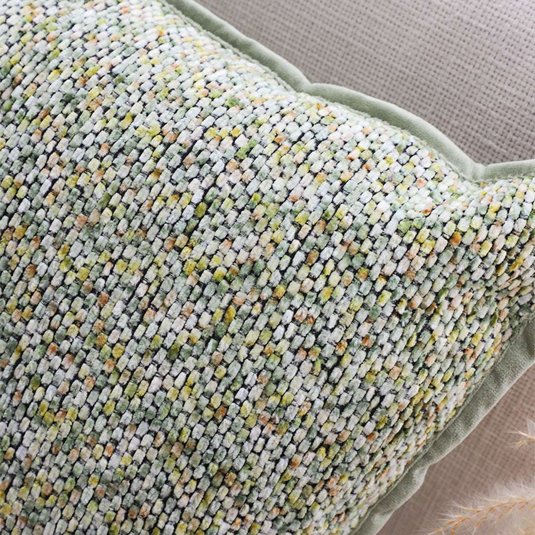 SOGA 2X Woven Cushion 45cm Green Yellow Multi-Color Textured Decorative Throw Pillow $ 129