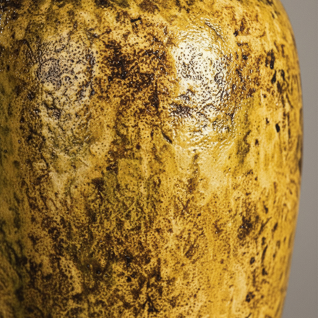 SOGA 30x19cm Yellow Medium Ceramic Flower Vase Elegant Living Room Home Decor