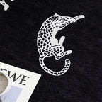 SOGA One-Seater Black Leopard Print 90x90cm Throw Blanket Sofa Cover