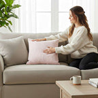 SOGA 2X 50cm Pink Textured Geometric Pattern Decorative Throw Pillow $ 119