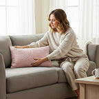 SOGA 2X 30cm Pink Textured Geometric Pattern Decorative Throw Pillow $ 119